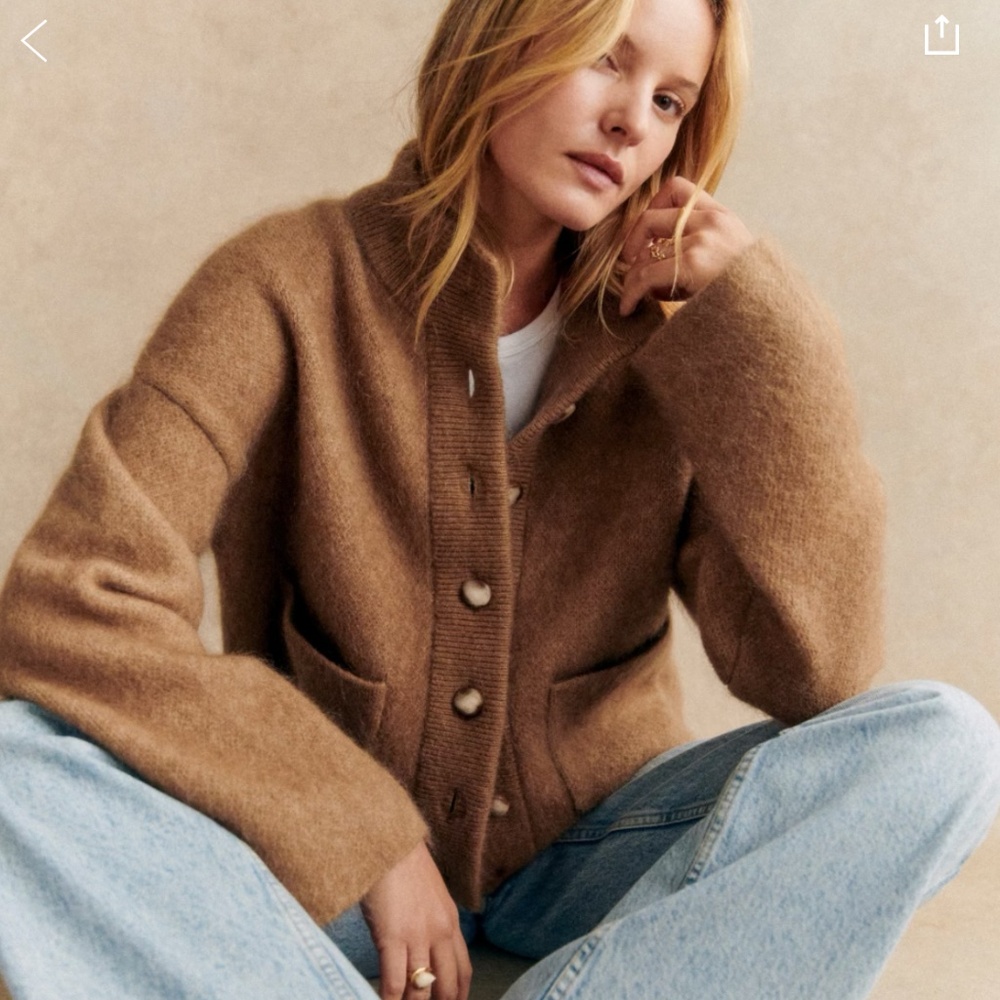 Sézane Thais jacket in wool/ kid mohair blend, new - Picture 2 of 6